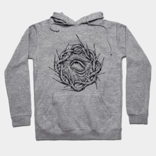 japanese style blackworkers thorny plant Hoodie